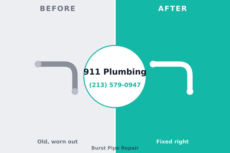 Before and after: plumbing repair Nittany, PA